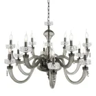 Classic Chandelier 12 Lights in Italian Luxury Handcrafted Glass - Saline Viadurini