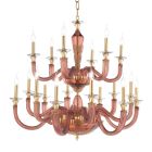 Classic Chandelier 18 Lights in Handcrafted Glass and Crystals - Magrena Viadurini