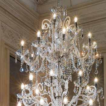 Classic Chandelier 36 Lights in Venice Glass Made in Italy - Florentine