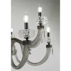 Classic Chandelier 8 Lights in Italian Luxury Handcrafted Glass - Saline Viadurini