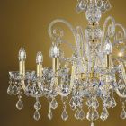Classic Chandelier 8 Lights in Venetian Glass Made in Italy - Florentine Viadurini