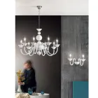 Luxury Italian Handmade Glass Chandelier 8 Lights - Mindful Viadurini