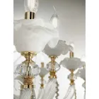 Classic Chandelier 8 Lights Blown Glass Floral Details - Bluminda Viadurini