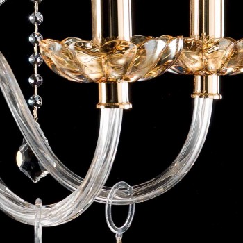 Classic desgin chandelier with 9 glass lights and Belle chisel