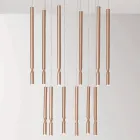 Chandelier with 12 LED Lights in Painted Metal and Adjustable Cables - Larch Viadurini