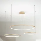 Chandelier with 2 or 3 Horizontal Roronde LED Lights in Painted Metal - Mulberry Viadurini