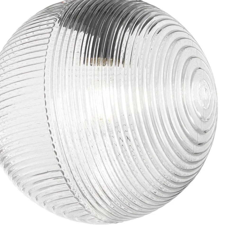 Chandelier with 6 Lights in Blown Glass in the Shape of a Sphere Made in Italy - Prilla Viadurini