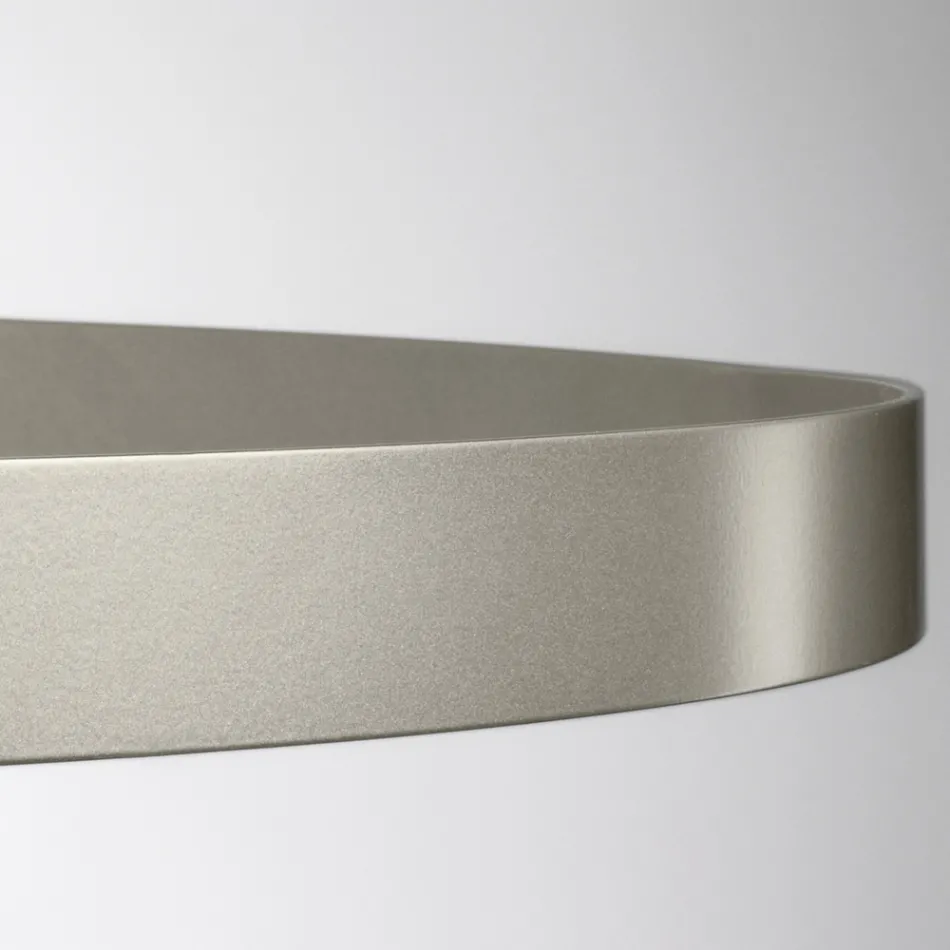 Chandelier with Glass Body and 6 Aluminum Circles - Clara Viadurini