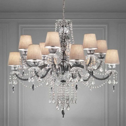 Artisan Venetian Glass 12 Lights Chandelier, Made in Italy - Milagros Viadurini