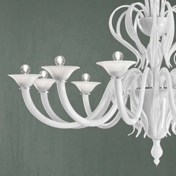 12 Lights Venice Glass Chandelier Handmade in Italy - Agustina
