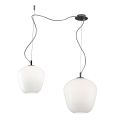 Decentralized Chandelier with Small and Large Glass Lamp Made in Italy - Elisia