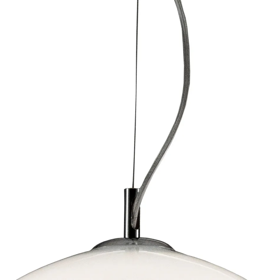 Decentralized Chandelier with Small and Large Glass Lamp Made in Italy - Elisia Viadurini