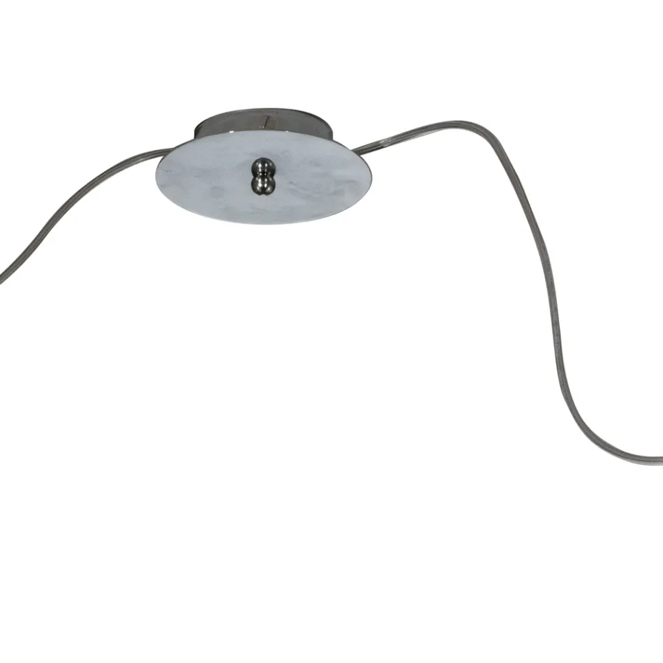 Off-Center Chandelier in Hand-Laid Glass Made in Italy - Iride Viadurini