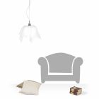 Satin white chandelier with drapery Dafne made in Italy Viadurini