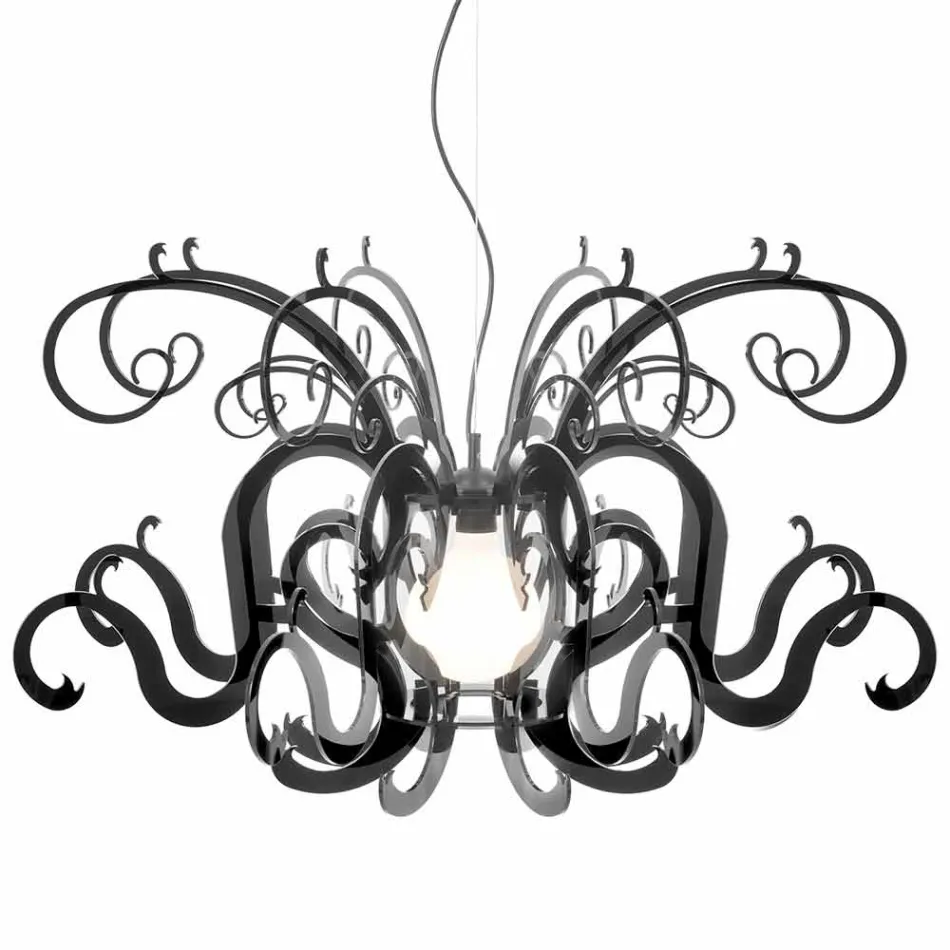 Modern design plexiglass chandelier made in Italy, Malito Viadurini