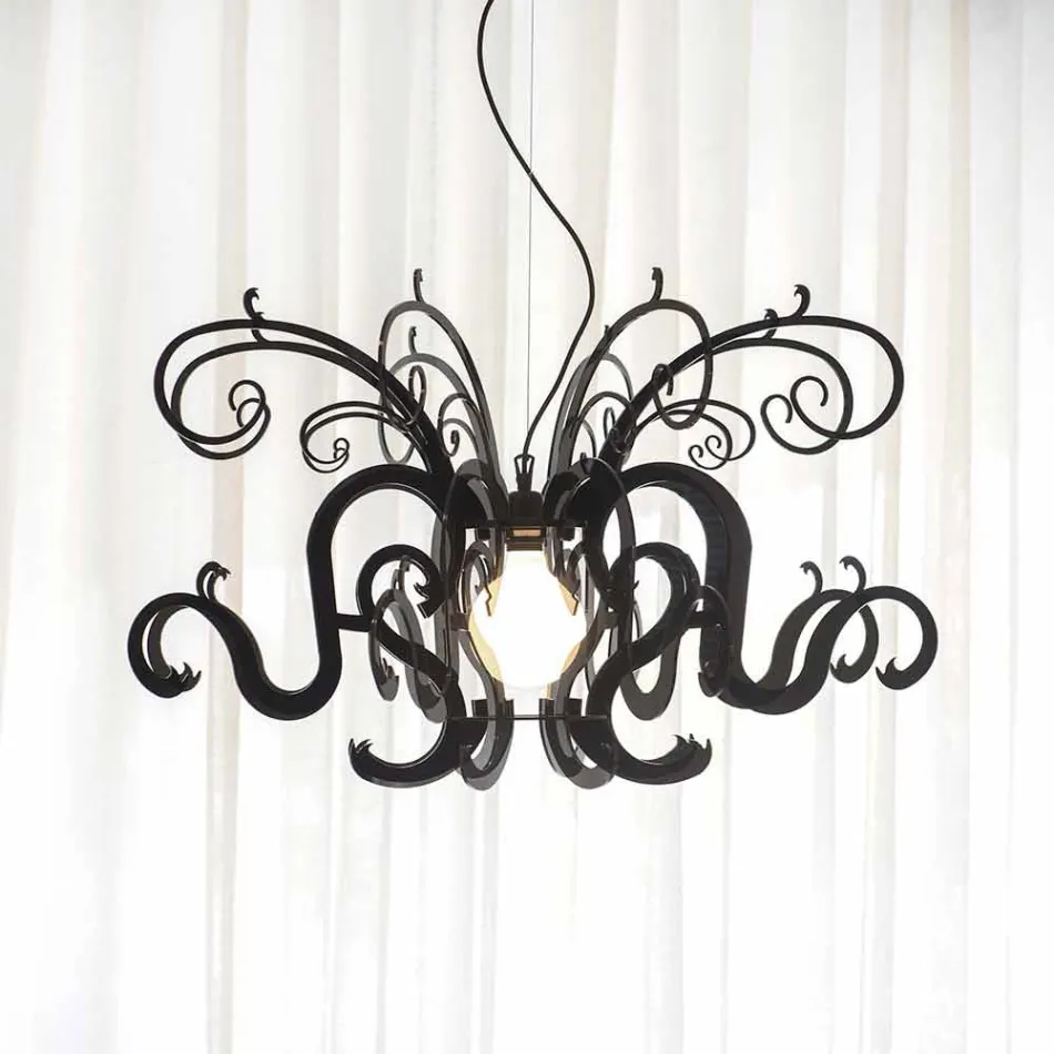 Modern design plexiglass chandelier made in Italy, Malito Viadurini