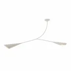 Handmade White Painted Steel Chandelier Made in Italy - Elica Viadurini