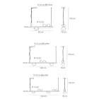 Aluminum Chandelier with White Blown Glass Light - Alma Viadurini