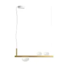 Aluminum Chandelier with White Blown Glass Light - Alma Viadurini