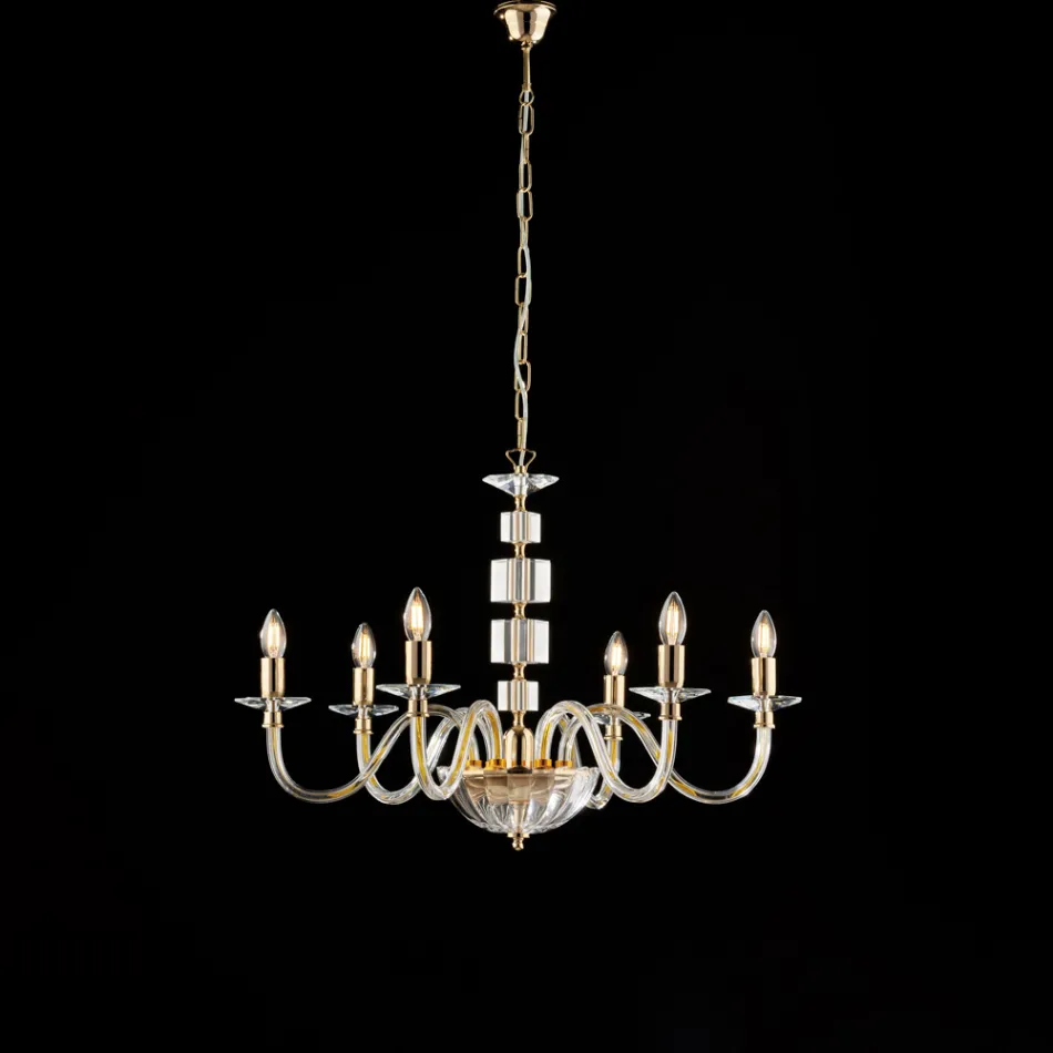Made in Italy Glass and Rhinestone Chandelier for Interior Decor - Innsbruck Viadurini