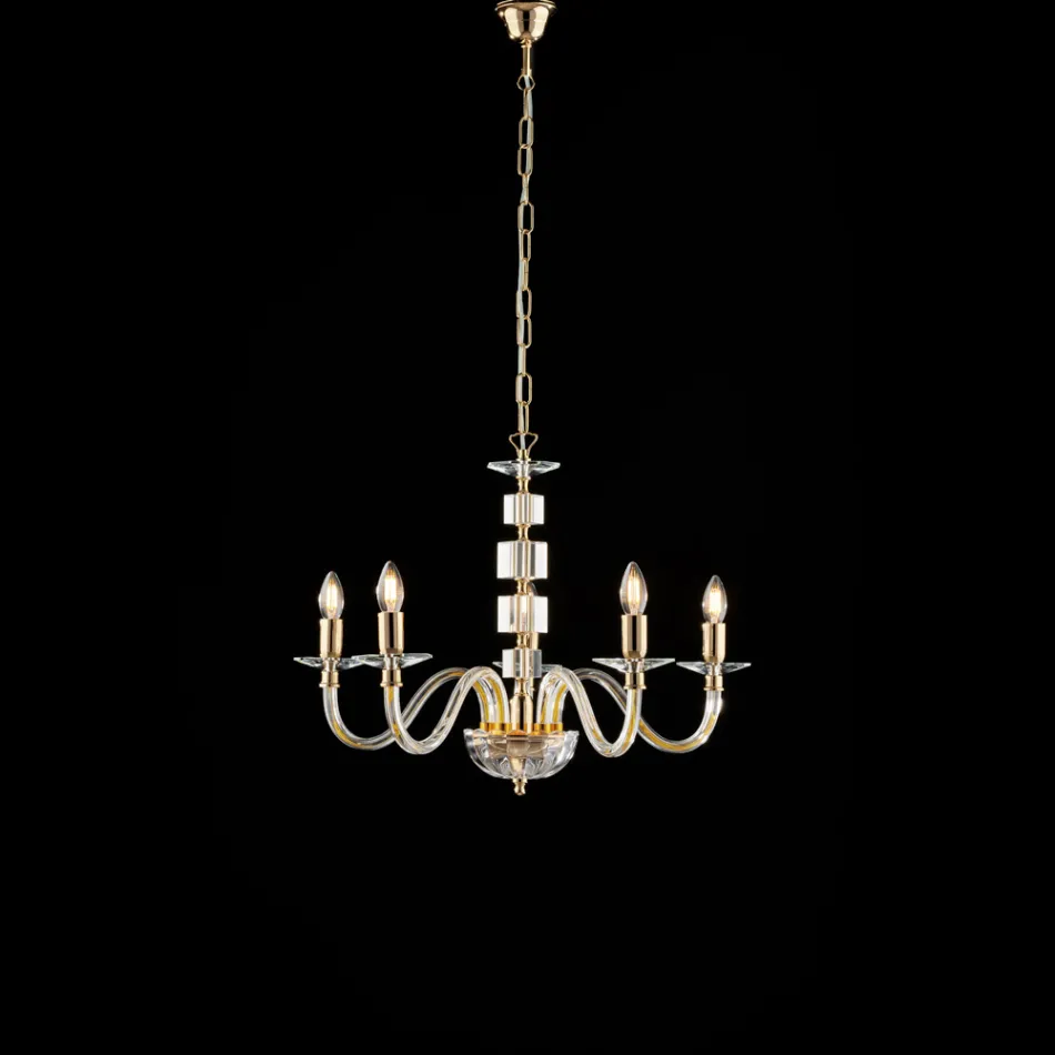 Made in Italy Glass and Rhinestone Chandelier for Interior Decor - Innsbruck Viadurini