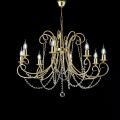 Polished Chrome or Polished Gold Iron Chandelier Made in Italy - Prague