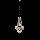 Iron and Gold Chandelier with Rhinestones Made in Italy for Interior Decorating - Austria Viadurini
