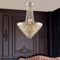 Golden Iron Chandelier with Rhinestones Made in Italy - Kiev