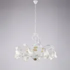 Ivory Lacquered Iron Chandelier Made in Italy for Interior Decor - Marrakech Viadurini