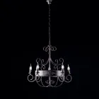 Lacquered and Rusted Iron Chandelier Made in Italy for Interior Decor - Texas Viadurini