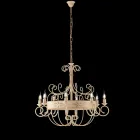 Lacquered and Rusted Iron Chandelier Made in Italy for Interior Decor - Texas Viadurini