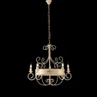 Lacquered and Rusted Iron Chandelier Made in Italy for Interior Decor - Texas Viadurini