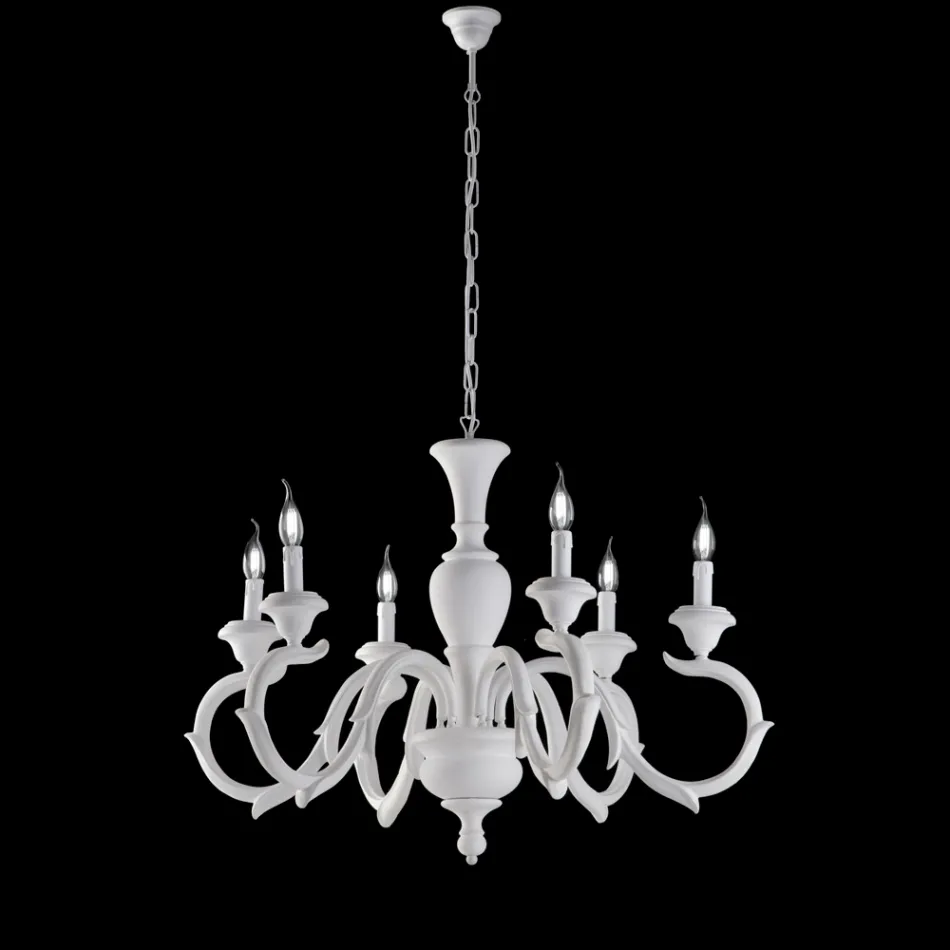 Wooden Chandelier Made in Italy for Interior Decorating - Florence Viadurini