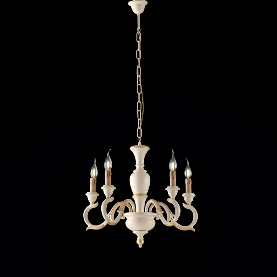 Wooden Chandelier Made in Italy for Interior Decorating - Florence Viadurini