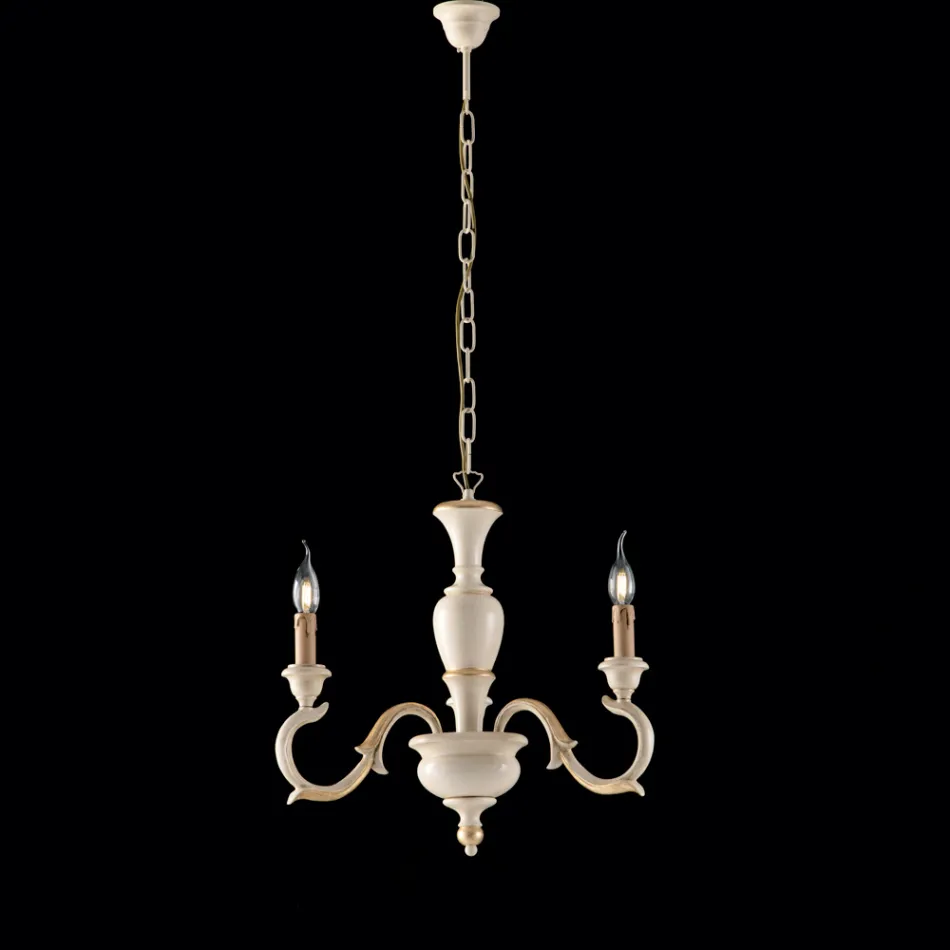 Wooden Chandelier Made in Italy for Interior Decorating - Florence Viadurini