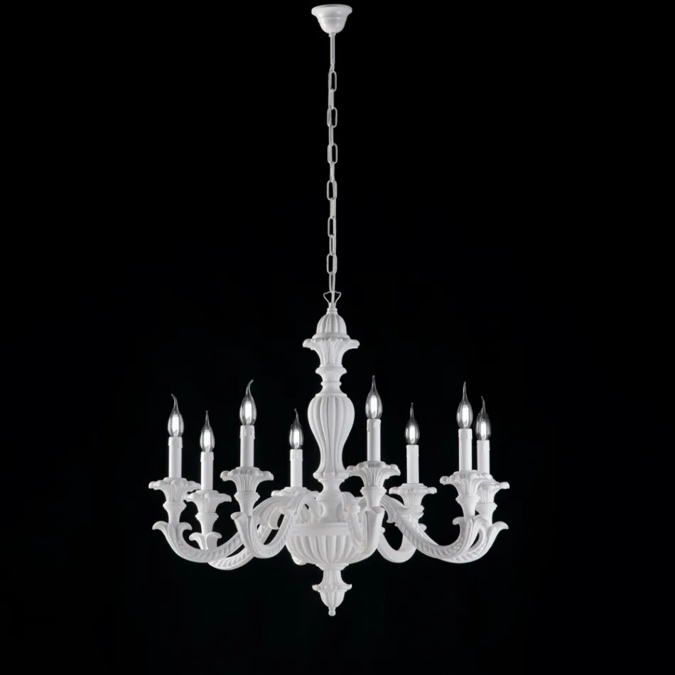 Made in Italy Wooden Chandelier for Interior Decorating - Milan Viadurini