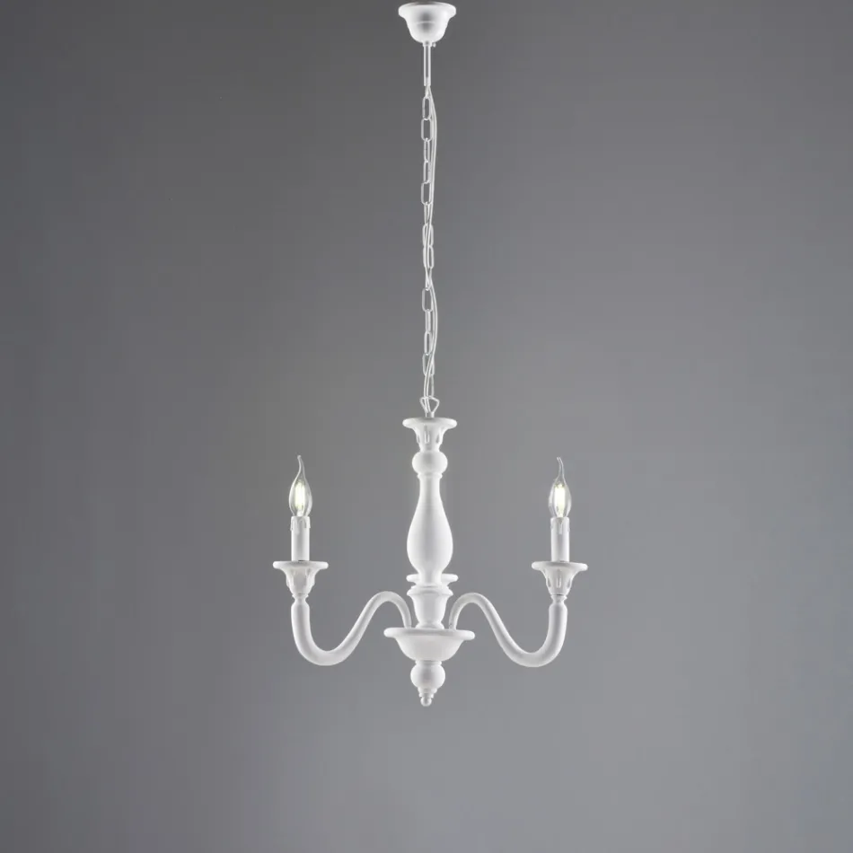 Made in Italy Wooden Chandelier for Interior Decorating - Siena Viadurini