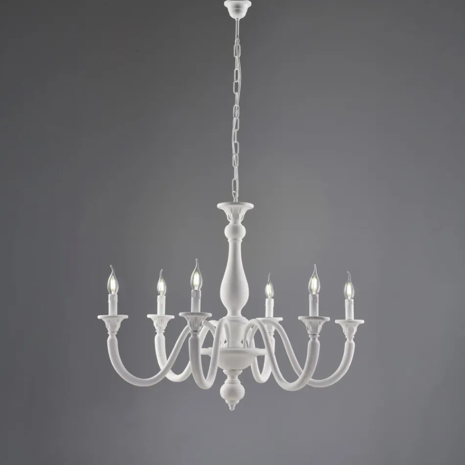 Made in Italy Wooden Chandelier for Interior Decorating - Siena Viadurini