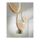 Metal Chandelier with Removable Insert in Granulated Glass - Catalpa Viadurini