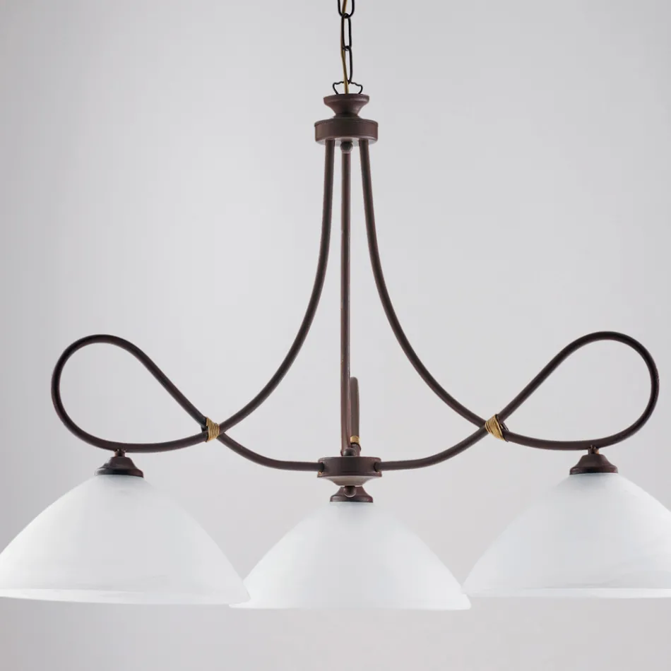 A metal and white ceramic chandelier to enhance your interior – Eclisse Viadurini