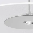 Metal Chandelier with Micro-Dotted Plexiglass Diffuser - Nora Viadurini