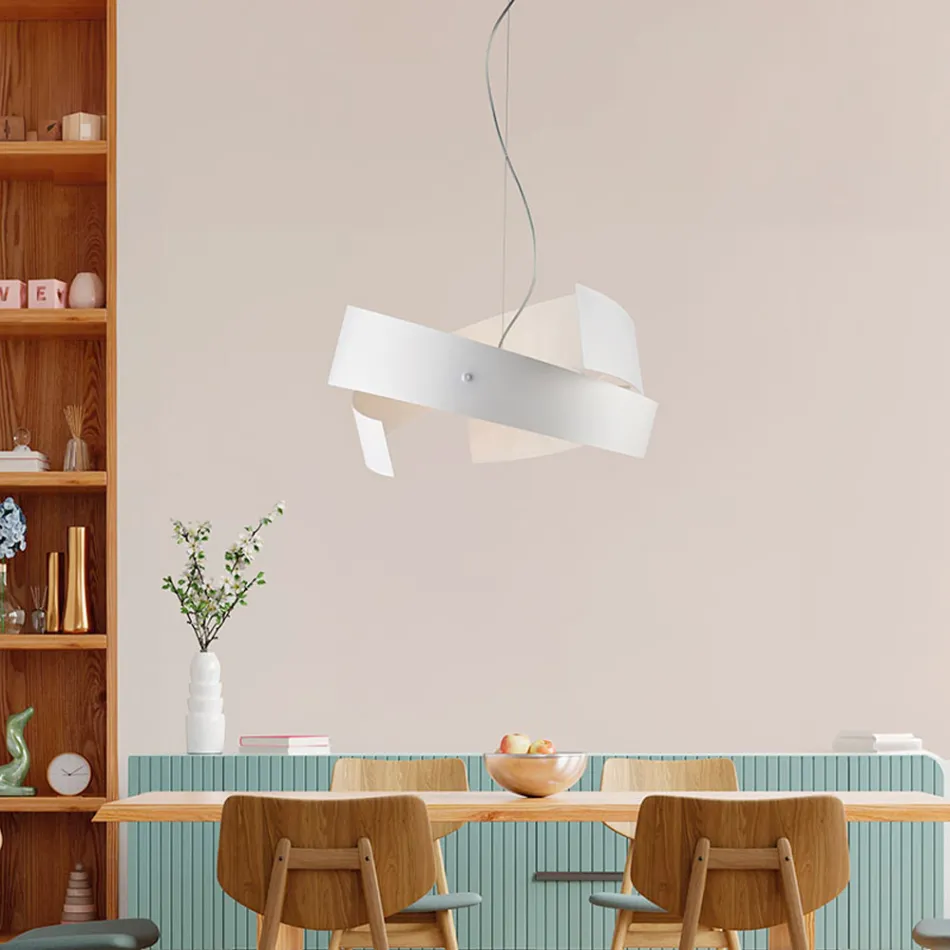 Asteroide: A black metal and glass chandelier for modern spaces. Viadurini