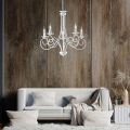 Metal and glass chandelier for elegant interior lighting – Laguna
