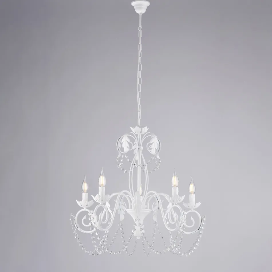 Metal chandelier for bright and welcoming interiors – Perla Viadurini