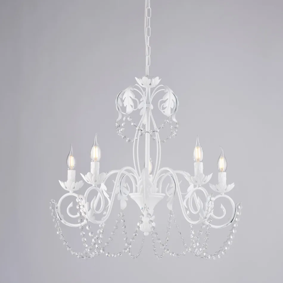 Metal chandelier for bright and welcoming interiors – Perla Viadurini