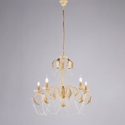 Metal chandelier for bright and welcoming interiors – Perla Viadurini