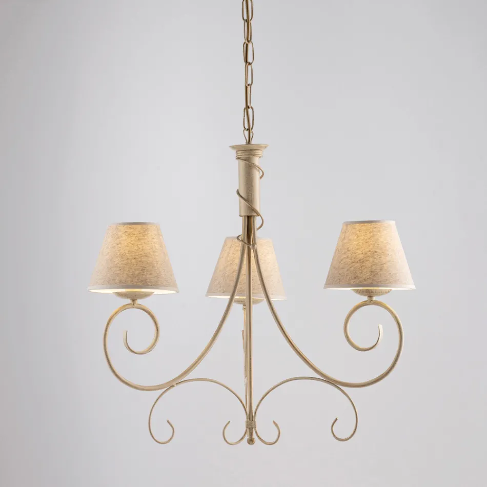 Two-light glass and metal chandelier for refined spaces – Draco Viadurini