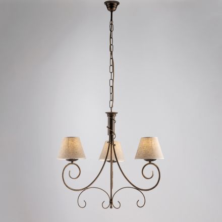 Two-light glass and metal chandelier for refined spaces – Draco Viadurini