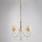 Two-light glass and metal chandelier for refined spaces – Draco Viadurini