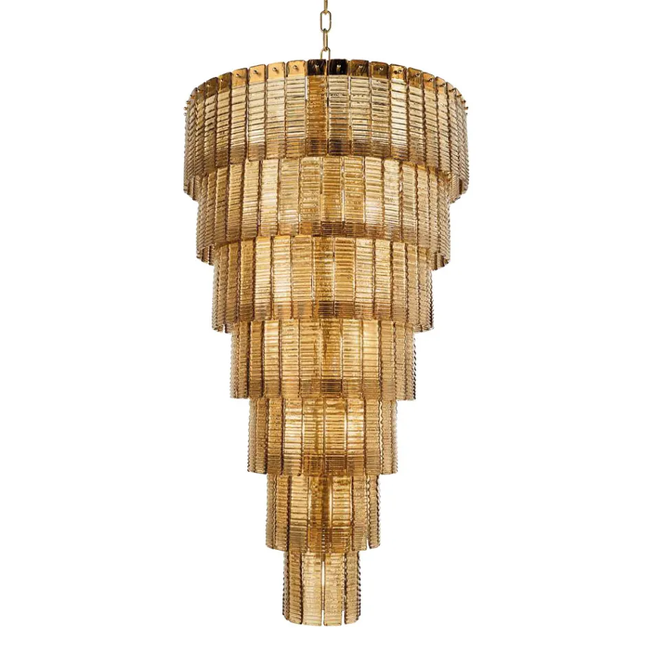 Modern Chandelier 36 Lights in Italian Luxury Handcrafted Glass - Valadier Viadurini